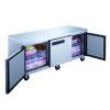 3 Door Commercial Undercounter Refrigerator made by stainless steel  D60.125 in.