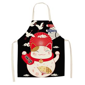 Cartoon Cat Digital Printing Sleeveless Apron (Option: W02318-68x55cm)