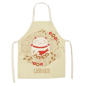 Cartoon Cat Digital Printing Sleeveless Apron (Option: W02302-68x55cm)