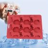 1pc 9 Freezers Silicone Ice Mold Card Love Cartoon Dog Shape Chocolate Biscuit Baking Mold